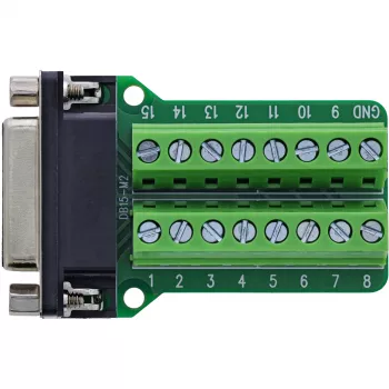 InLine 92502A Kabelverbinder klemmenstrook / D-Sub 15 Zwart, Groen