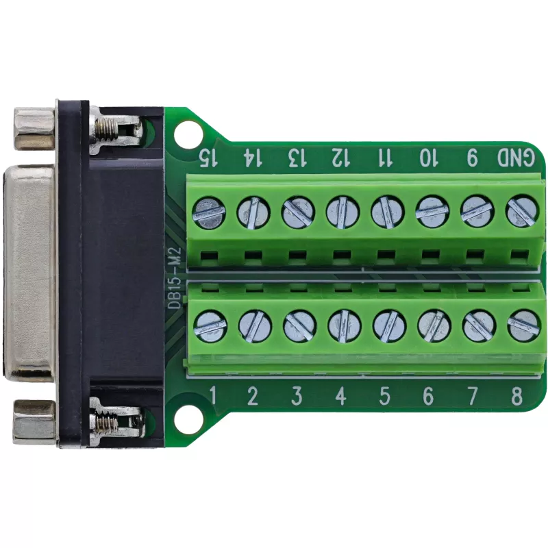InLine 92502A Kabelverbinder klemmenstrook / D-Sub 15 Zwart, Groen
