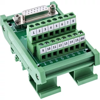 InLine 92502C Kabelverbinder klemmenstrook / D-Sub 15 Groen
