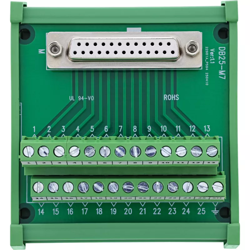 InLine 92502H Kabelverbinder klemmenstrook / D-Sub 25 Groen