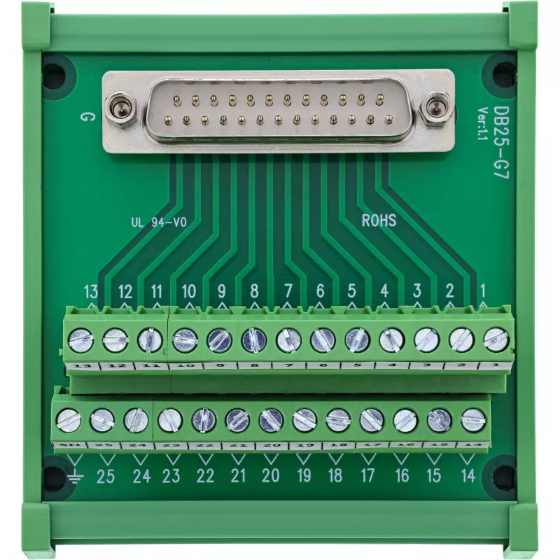InLine 92502I Kabelverbinder klemmenstrook / D-Sub 25 Groen