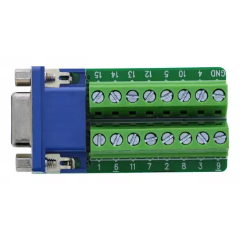 InLine 92503A Draadverbinder klemmenstrook, VGA (HD15) Blauw, Groen