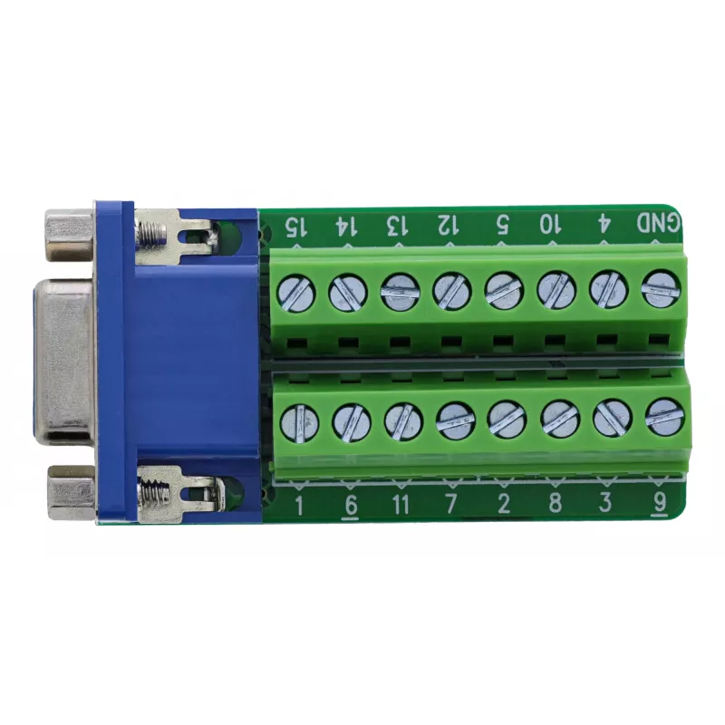 InLine 92503A Draadverbinder klemmenstrook, VGA (HD15) Blauw, Groen