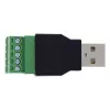 InLine 92504A Kabelverbinder USB-A / klemmenstrook, 5-polig Zwart, Groen