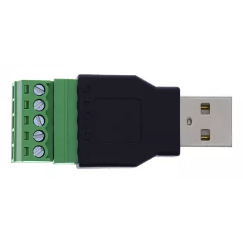 InLine 92504A Kabelverbinder USB-A / klemmenstrook, 5-polig Zwart, Groen