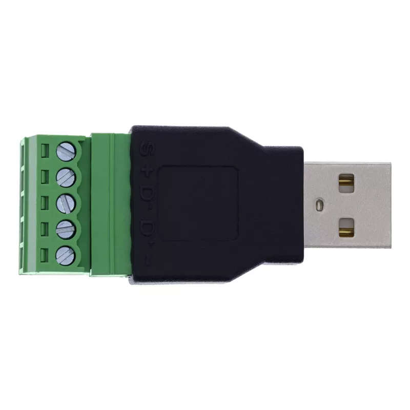 InLine 92504A Kabelverbinder USB-A / klemmenstrook, 5-polig Zwart, Groen