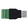 InLine 92504B Draadverbinder USB-A / klemmenstrook, 5-polig Zwart, Groen