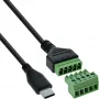 InLine 92504E Draadverbinder USB-C / klemmenstrook, 5-polig Zwart, Groen