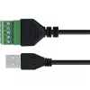 InLine 92504G Kabelverbinder USB-A / klemmenstrook, 5-polig Zwart, Groen