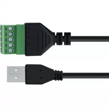 InLine 92504G Kabelverbinder USB-A / klemmenstrook, 5-polig Zwart, Groen