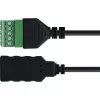 InLine 92504H Draadverbinder USB-A / klemmenblok, 5-polig Zwart, Groen
