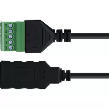 InLine 92504H Draadverbinder USB-A / klemmenblok, 5-polig Zwart, Groen