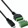 InLine 92504C Kabeladapter Micro USB / klemmenstrook, 5-polig Zwart, Groen