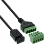 InLine 92504D draadverbinder micro-USB / klemmenstrook, 5-polig zwart, groen