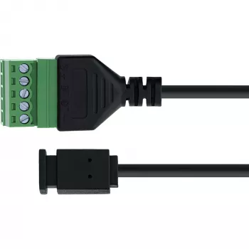 InLine 92504D draadverbinder micro-USB / klemmenstrook, 5-polig zwart, groen