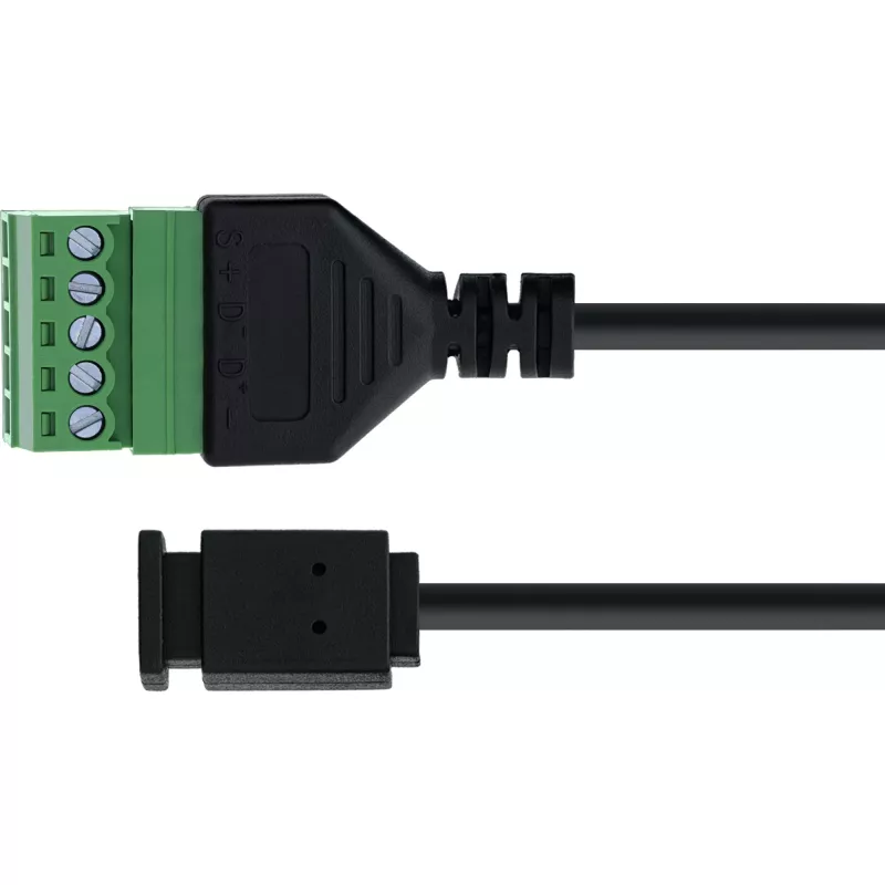 InLine 92504D draadverbinder micro-USB / klemmenstrook, 5-polig zwart, groen
