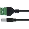 InLine 92504I kabelverbinder USB-B / klemmenstrook, 5-polig zwart, groen
