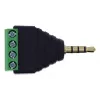 InLine 92504J kabelverbinder 3,5 mm 4-polige jackstekker TRRS / klemmenstrook 4 aansluitingen zwart, groen