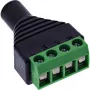 InLine 92504K kabeladapter 3,5 mm 4-polige jackbus TRRS / klemmenstrook 4 klemmen zwart, groen