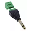 InLine 92504L kabelverbinder 6,35 mm 3-polige jackstekker TRS / klemmenstrook 3 klemmen zwart, groen