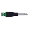 InLine 92504M draadverbinder 6,35 mm 2-polige jackstekker TS / rijgklem 2 klemmen zwart, groen