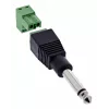 InLine 92504M draadverbinder 6,35 mm 2-polige jackstekker TS / rijgklem 2 klemmen zwart, groen
