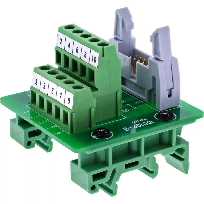 InLine 92504O kabelverbinder IDC 10 / rijgklem 5 klemmen groen, lichtgrijs