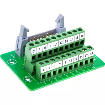 InLine 92504P IDC 20-aansluiting naar 10-polig klemmenblok, PCB-montage