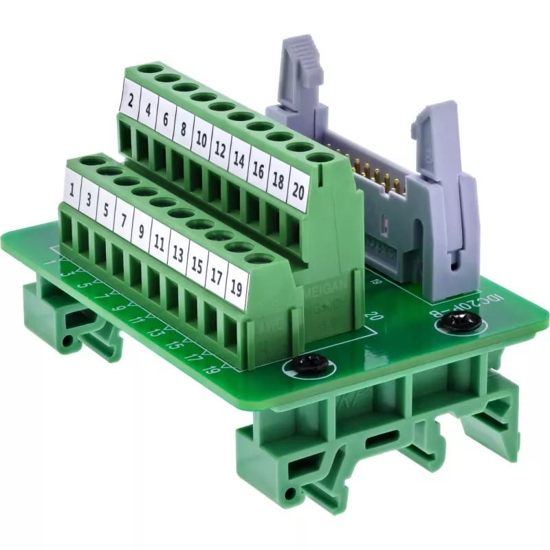 InLine 92504P IDC 20-aansluiting naar 10-polig klemmenblok, PCB-montage