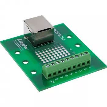 InLine 92505B RJ45-aansluiting klemmenblok, recht, DIN-rail