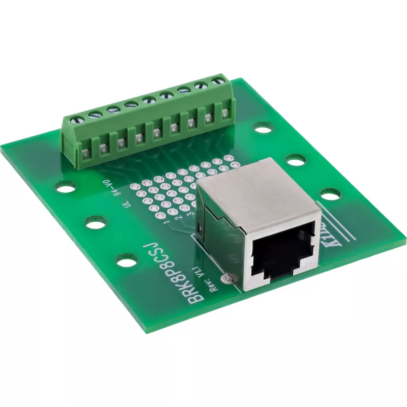 InLine 92505B RJ45-aansluiting klemmenblok, recht, DIN-rail