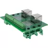 InLine 92505C Dubbele RJ45-aansluiting klemmenblok, recht, DIN-rail