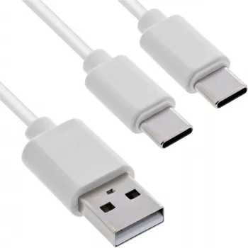 InLine 35121W USB-kabel USB 2.0 1 m USB A 2 x USB C wit
