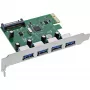 InLine 76666M interfacekaart/adapter intern USB 3.2 Gen 1 (3.1 Gen 1)