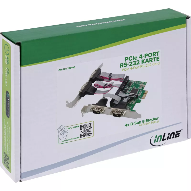 Interface-adapter InLine 76619E — accessoire voor seriële/parallelle connectiviteit