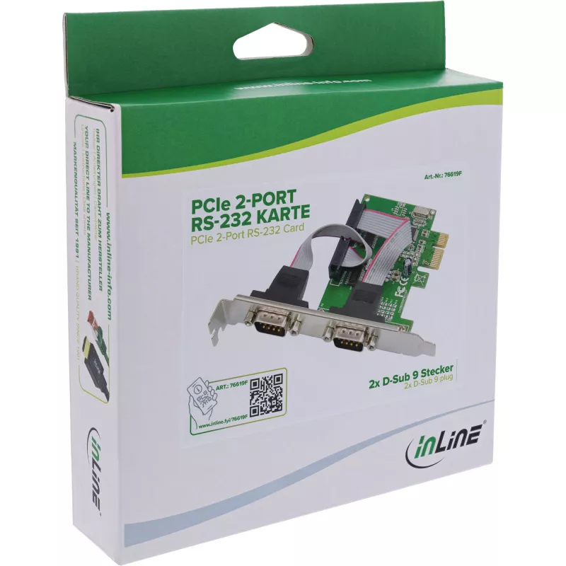 Interface-adapter InLine 76619F — accessoire voor seriële/parallelle connectiviteit