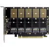 InLine 76619G Interfacekaart, PCIe x16 naar 5x M.2 Key B SATA, incl. low-profile beugel