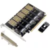 InLine 76619G Interfacekaart, PCIe x16 naar 5x M.2 Key B SATA, incl. low-profile beugel