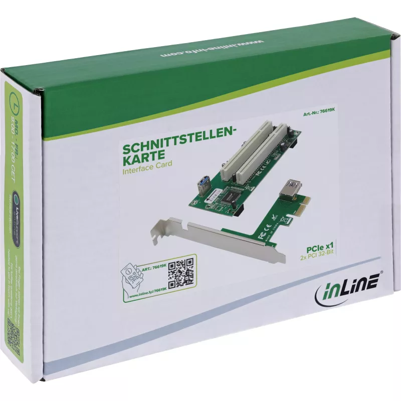 InLine 76619K interfacekaart/-adapter intern PCI