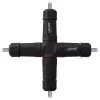 InLine 69927V IP68 netspanningskoppeling, 3-polig, 4-weg (kruis), M20, zwart