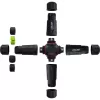 InLine 69927V IP68 netspanningskoppeling, 3-polig, 4-weg (kruis), M20, zwart
