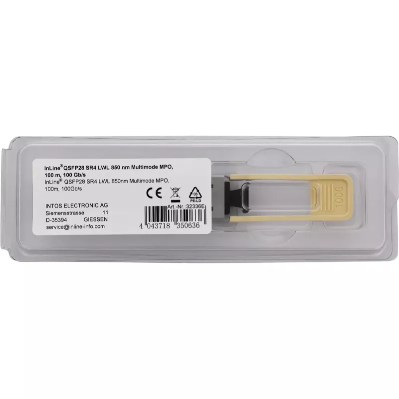 InLine 32336E netwerk-transceivermodule glasvezel 100000 Mbit/s QSFP28 850 nm
