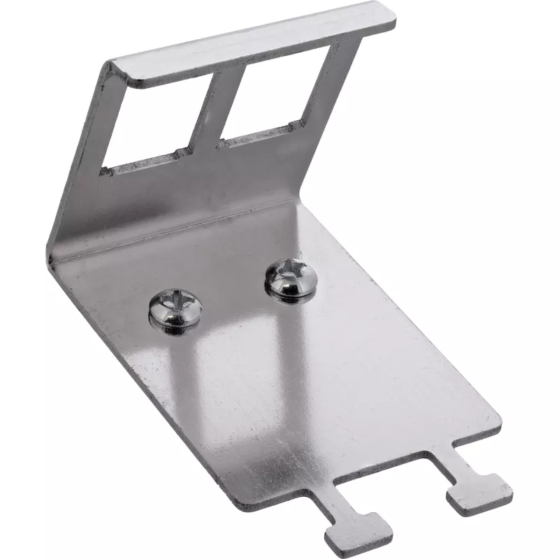 InLine 76203M Keystone SNAP-In metalen modulehouder, 2-voudig, voor DIN-rail, met lipje