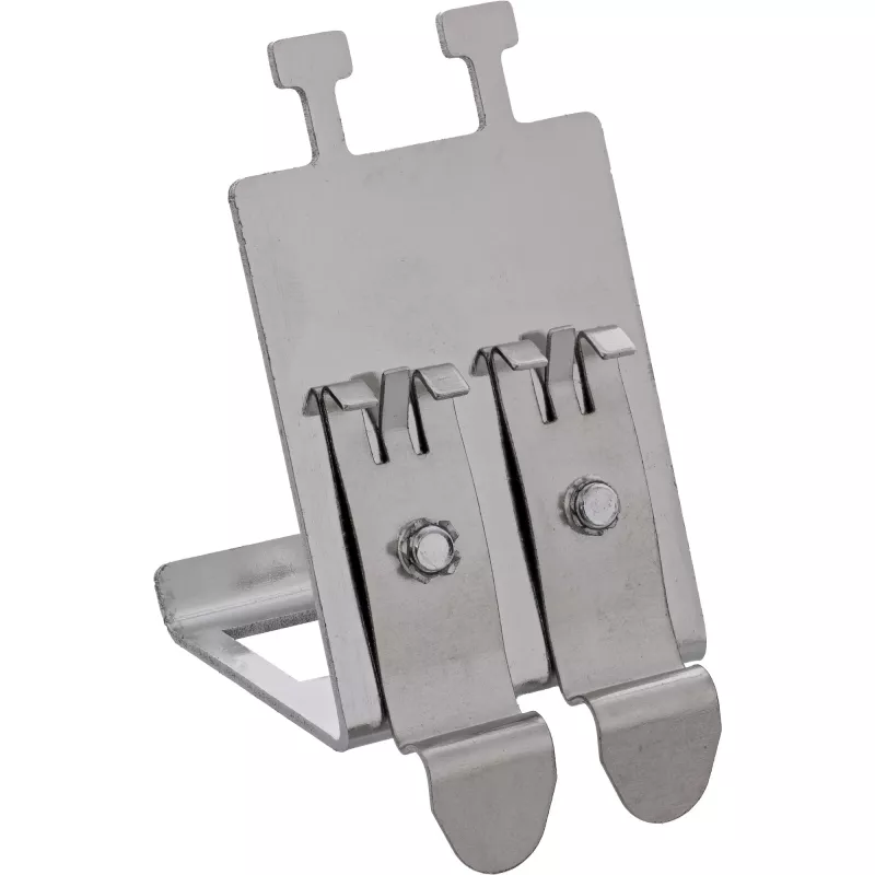 InLine 76203M Keystone SNAP-In metalen modulehouder, 2-voudig, voor DIN-rail, met lipje