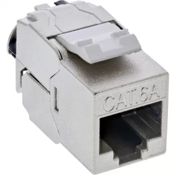 InLine 76202V Keystone RJ45-aansluiting slim, SNAP-In, Cat.6A, geïntegreerde kabelbinder, 10 stuks