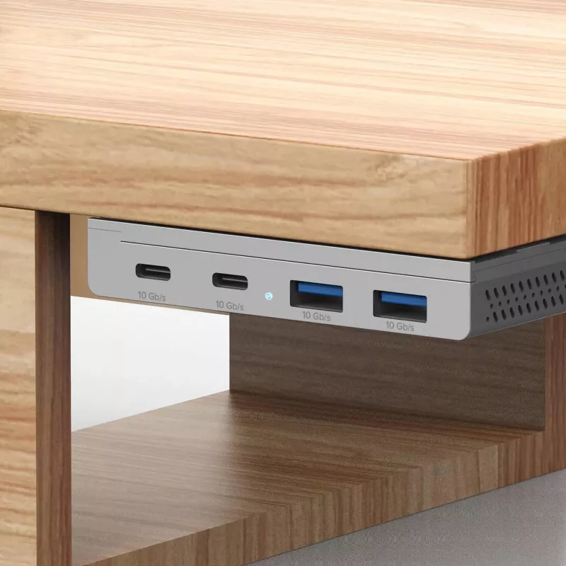 InLine 35395M interface-hub USB 3.2 Gen 2 (3.1 Gen 2) Type-C 10000 Mbit/s zilver