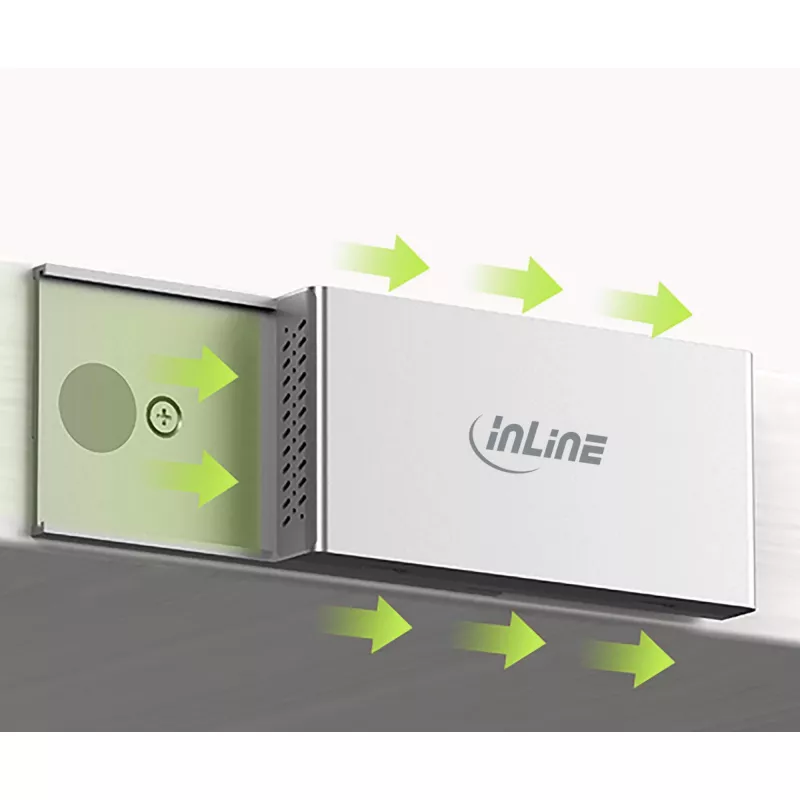 InLine 35395M interface-hub USB 3.2 Gen 2 (3.1 Gen 2) Type-C 10000 Mbit/s zilver