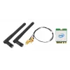 Draadloze WLAN/Bluetooth-kit SHUTTLE WLN-M12 met Intel AX210 M.2-kaart, triband Wi‑Fi 6E (2,4/5/6 GHz), 2x2, 2400 Mbit/s, externe antennes
