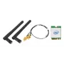 Draadloze WLAN/Bluetooth-kit SHUTTLE WLN-M12 met Intel AX210 M.2-kaart, triband Wi‑Fi 6E (2,4/5/6 GHz), 2x2, 2400 Mbit/s, externe antennes