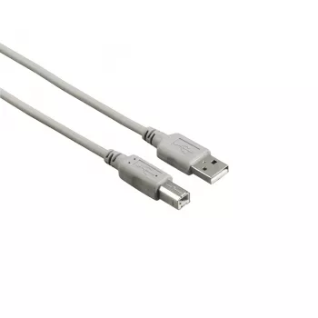 USB 2.0-kabel HAMA 00200900 — 1,5 m, USB A naar USB B, grijs